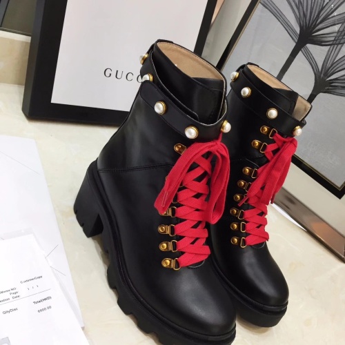 Cheap Gucci Boots For Women #1245441 Replica Wholesale [$96.00 USD] [ITEM#1245441] on Replica Gucci Boots