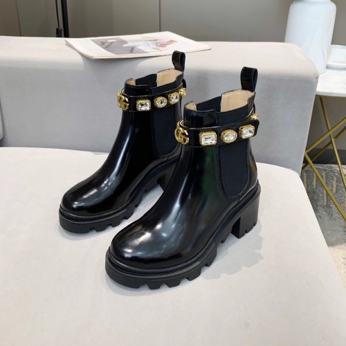 Cheap Gucci Boots For Women #1245445 Replica Wholesale [$102.00 USD] [ITEM#1245445] on Replica Gucci Boots