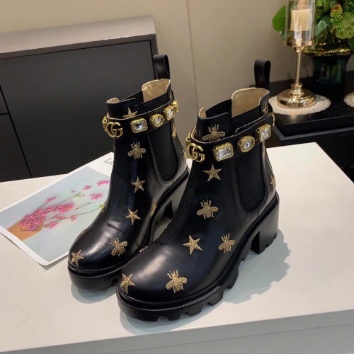 Cheap Gucci Boots For Women #1245448 Replica Wholesale [$100.00 USD] [ITEM#1245448] on Replica Gucci Boots