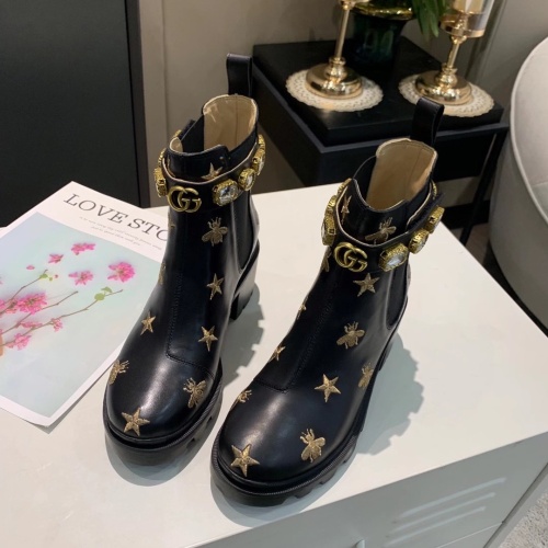 Cheap Gucci Boots For Women #1245448 Replica Wholesale [$100.00 USD] [ITEM#1245448] on Replica Gucci Boots