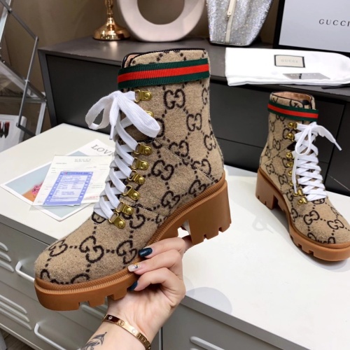 Cheap Gucci Boots For Women #1245454 Replica Wholesale [$98.00 USD] [ITEM#1245454] on Replica Gucci Boots