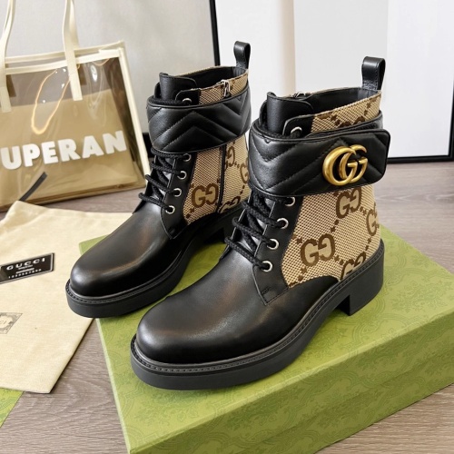 Cheap Gucci Boots For Women #1245459 Replica Wholesale [$102.00 USD] [ITEM#1245459] on Replica Gucci Boots