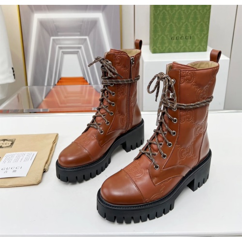 Cheap Gucci Boots For Women #1245466 Replica Wholesale [$118.00 USD] [ITEM#1245466] on Replica Gucci Boots