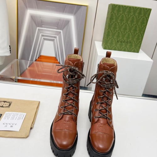 Cheap Gucci Boots For Women #1245466 Replica Wholesale [$118.00 USD] [ITEM#1245466] on Replica Gucci Boots