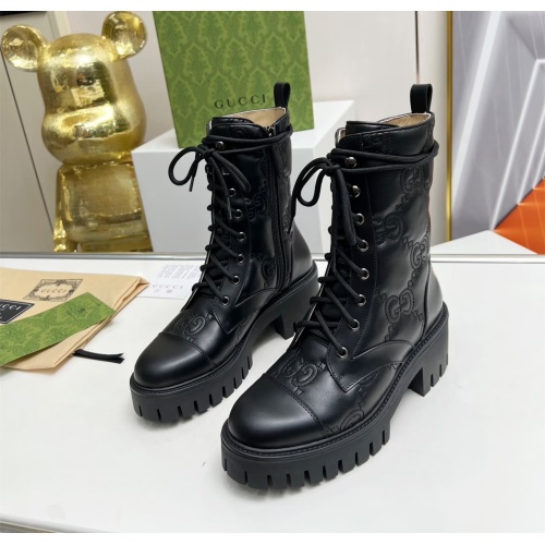 Cheap Gucci Boots For Women #1245467 Replica Wholesale [$118.00 USD] [ITEM#1245467] on Replica Gucci Boots