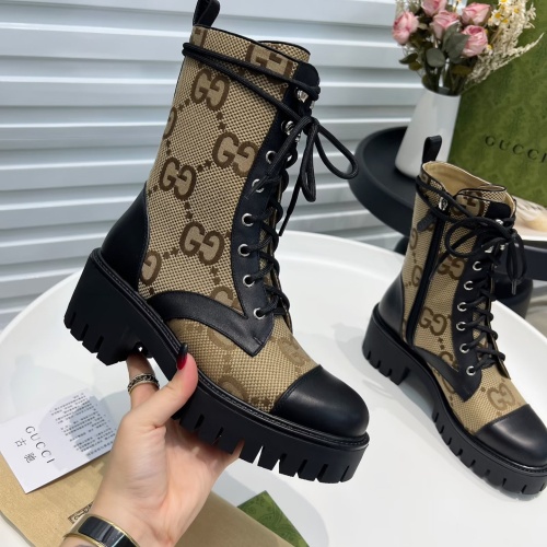 Cheap Gucci Boots For Women #1245468 Replica Wholesale [$118.00 USD] [ITEM#1245468] on Replica Gucci Boots