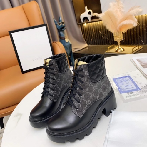 Cheap Gucci Boots For Women #1245470 Replica Wholesale [$102.00 USD] [ITEM#1245470] on Replica Gucci Boots