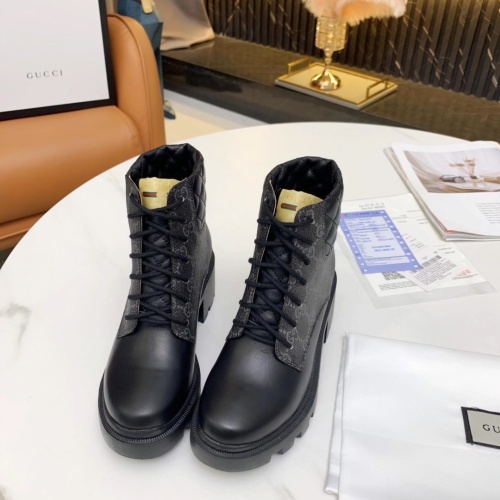 Cheap Gucci Boots For Women #1245470 Replica Wholesale [$102.00 USD] [ITEM#1245470] on Replica Gucci Boots