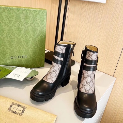 Cheap Gucci Boots For Women #1245476 Replica Wholesale [$102.00 USD] [ITEM#1245476] on Replica Gucci Boots