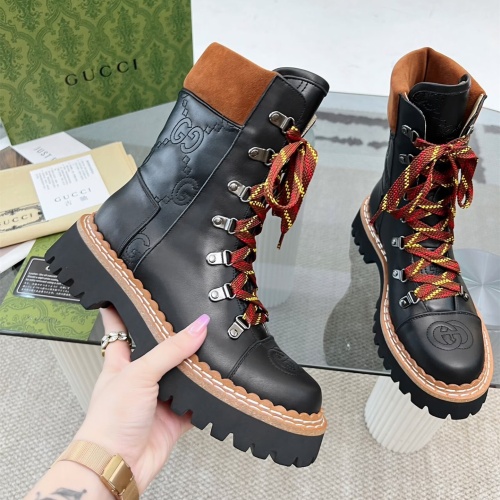 Cheap Gucci Boots For Women #1245493 Replica Wholesale [$122.00 USD] [ITEM#1245493] on Replica Gucci Boots