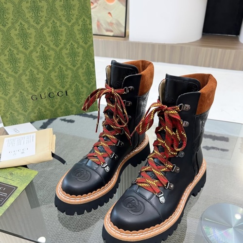 Cheap Gucci Boots For Women #1245493 Replica Wholesale [$122.00 USD] [ITEM#1245493] on Replica Gucci Boots