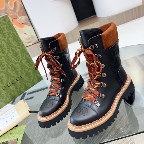 Cheap Gucci Boots For Women #1245493 Replica Wholesale [$122.00 USD] [ITEM#1245493] on Replica Gucci Boots