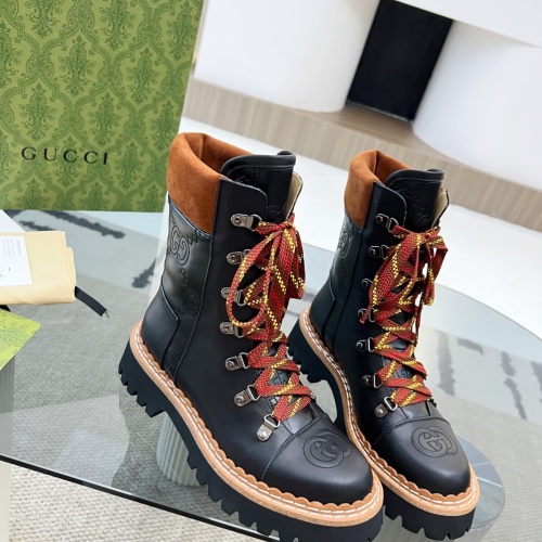 Cheap Gucci Boots For Women #1245493 Replica Wholesale [$122.00 USD] [ITEM#1245493] on Replica Gucci Boots