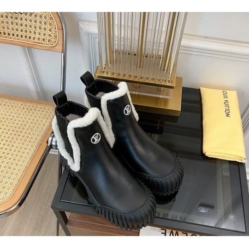 Cheap Louis Vuitton Boots For Women #1245551 Replica Wholesale [$122.00 USD] [ITEM#1245551] on Replica Louis Vuitton Boots