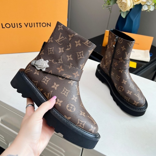 Cheap Louis Vuitton Boots For Women #1245557 Replica Wholesale [$102.00 USD] [ITEM#1245557] on Replica Louis Vuitton Boots