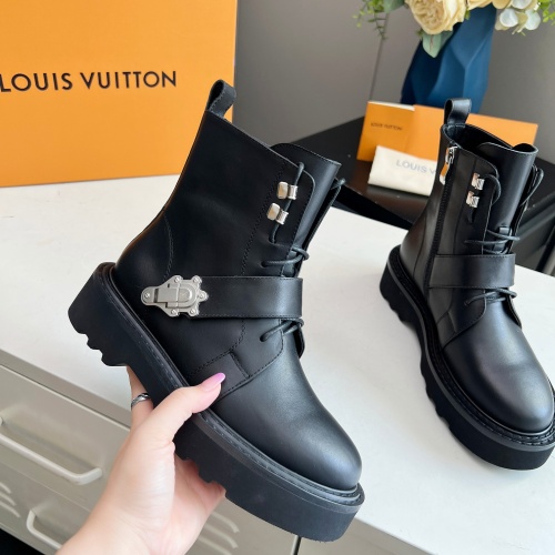 Cheap Louis Vuitton Boots For Women #1245558 Replica Wholesale [$102.00 USD] [ITEM#1245558] on Replica Louis Vuitton Boots