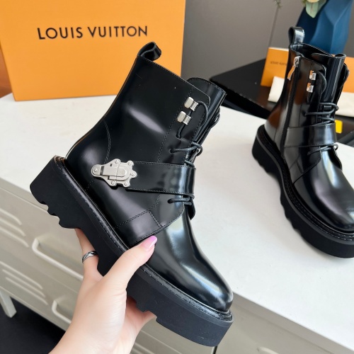 Cheap Louis Vuitton Boots For Women #1245559 Replica Wholesale [$102.00 USD] [ITEM#1245559] on Replica Louis Vuitton Boots