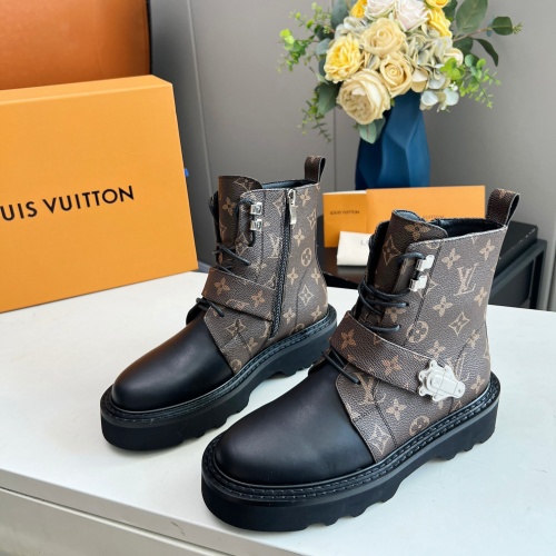 Cheap Louis Vuitton Boots For Women #1245560 Replica Wholesale [$102.00 USD] [ITEM#1245560] on Replica Louis Vuitton Boots