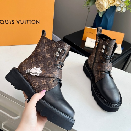 Cheap Louis Vuitton Boots For Women #1245560 Replica Wholesale [$102.00 USD] [ITEM#1245560] on Replica Louis Vuitton Boots