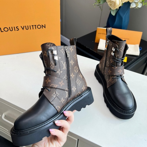 Cheap Louis Vuitton Boots For Women #1245560 Replica Wholesale [$102.00 USD] [ITEM#1245560] on Replica Louis Vuitton Boots