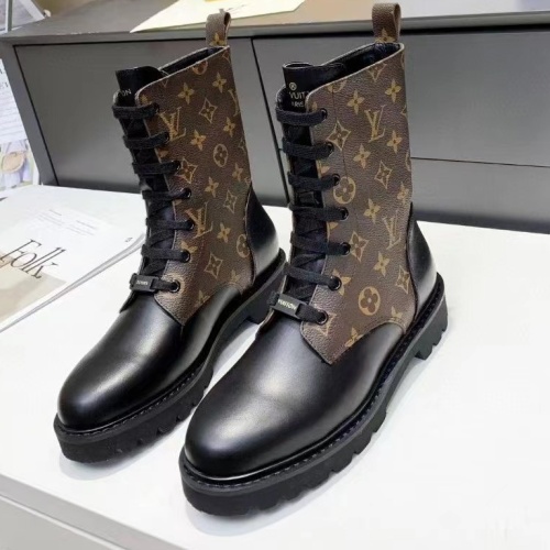 Cheap Louis Vuitton Boots For Women #1245561 Replica Wholesale [$105.00 USD] [ITEM#1245561] on Replica Louis Vuitton Boots