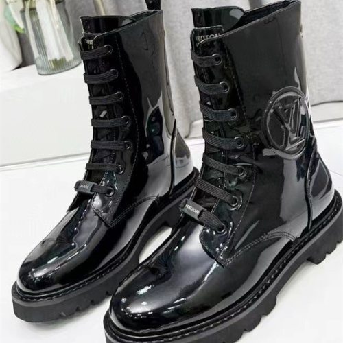 Cheap Louis Vuitton Boots For Women #1245563 Replica Wholesale [$105.00 USD] [ITEM#1245563] on Replica Louis Vuitton Boots