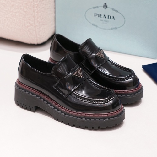 Cheap Prada Leather Shoes For Women #1245570 Replica Wholesale [$100.00 USD] [ITEM#1245570] on Replica Prada Leather Shoes