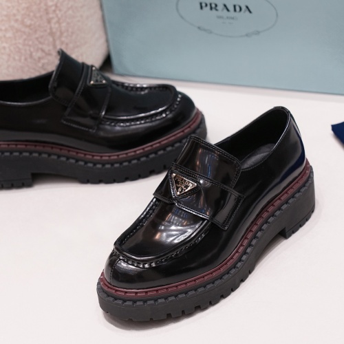 Cheap Prada Leather Shoes For Women #1245570 Replica Wholesale [$100.00 USD] [ITEM#1245570] on Replica Prada Leather Shoes