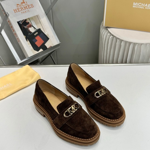 Cheap Michael Kors Leather Shoes For Women #1245583 Replica Wholesale [$96.00 USD] [ITEM#1245583] on Replica Michael Kors Leather Shoes