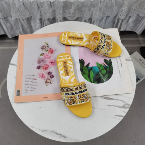 Cheap Dolce &amp; Gabbana D&amp;G Slippers For Women #1245609 Replica Wholesale [$122.00 USD] [ITEM#1245609] on Replica Dolce &amp; Gabbana D&amp;G Slippers