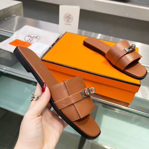 Cheap Hermes Slippers For Women #1245725 Replica Wholesale [$82.00 USD] [ITEM#1245725] on Replica Hermes Slippers