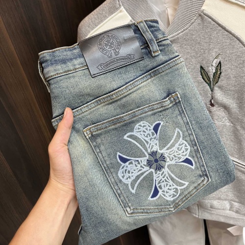 Cheap Chrome Hearts Jeans For Men #1245744 Replica Wholesale [$96.00 USD] [ITEM#1245744] on Replica Chrome Hearts Jeans