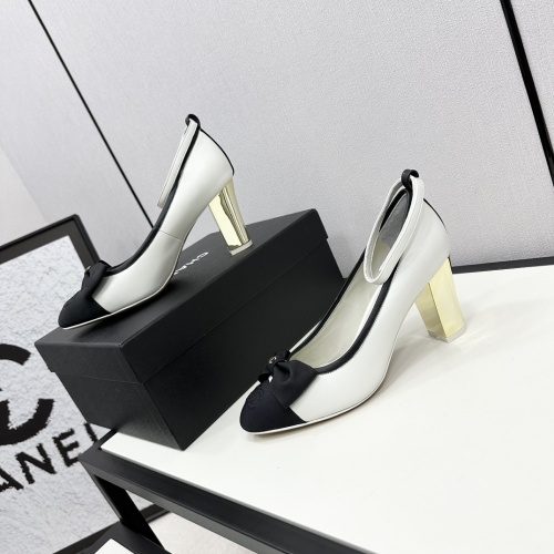 Cheap Chanel High-Heeled Shoes For Women #1245787 Replica Wholesale [$108.00 USD] [ITEM#1245787] on Replica Chanel High-Heeled Shoes