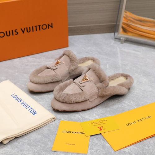 Cheap Louis Vuitton Slippers For Women #1245803 Replica Wholesale [$115.00 USD] [ITEM#1245803] on Replica Louis Vuitton Slippers