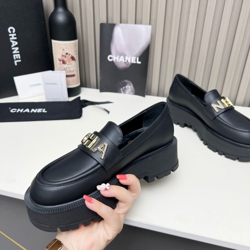 Cheap Chanel Leather Shoes For Women #1245832 Replica Wholesale [$108.00 USD] [ITEM#1245832] on Replica Chanel Leather Shoes