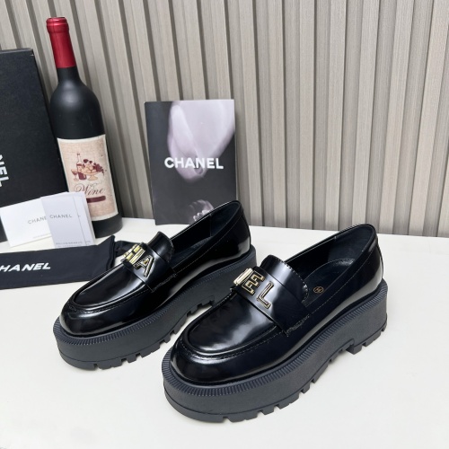 Cheap Chanel Leather Shoes For Women #1245835 Replica Wholesale [$108.00 USD] [ITEM#1245835] on Replica Chanel Leather Shoes