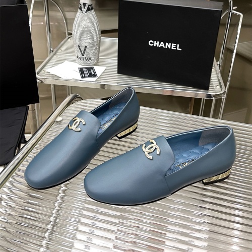 Cheap Chanel Leather Shoes For Women #1245838 Replica Wholesale [$102.00 USD] [ITEM#1245838] on Replica Chanel Leather Shoes