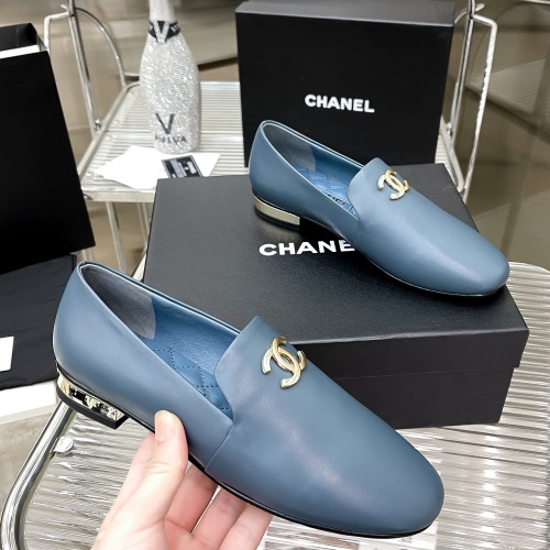 Cheap Chanel Leather Shoes For Women #1245838 Replica Wholesale [$102.00 USD] [ITEM#1245838] on Replica Chanel Leather Shoes