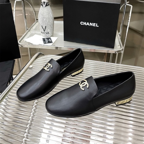 Cheap Chanel Leather Shoes For Women #1245840 Replica Wholesale [$102.00 USD] [ITEM#1245840] on Replica Chanel Leather Shoes