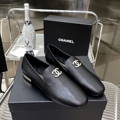 Cheap Chanel Leather Shoes For Women #1245840 Replica Wholesale [$102.00 USD] [ITEM#1245840] on Replica Chanel Leather Shoes