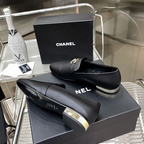 Cheap Chanel Leather Shoes For Women #1245840 Replica Wholesale [$102.00 USD] [ITEM#1245840] on Replica Chanel Leather Shoes