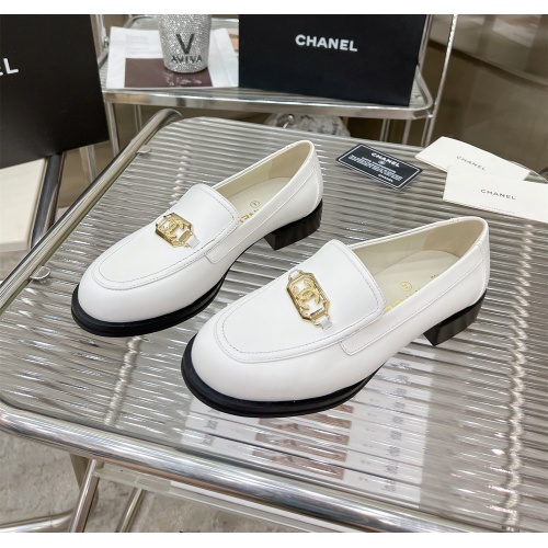 Cheap Chanel Leather Shoes For Women #1245845 Replica Wholesale [$115.00 USD] [ITEM#1245845] on Replica Chanel Leather Shoes