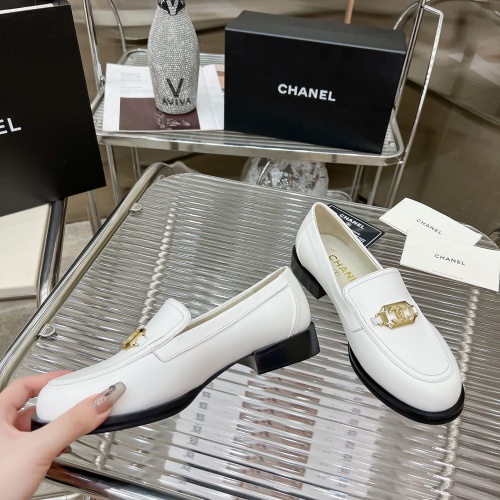 Cheap Chanel Leather Shoes For Women #1245845 Replica Wholesale [$115.00 USD] [ITEM#1245845] on Replica Chanel Leather Shoes