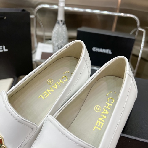 Cheap Chanel Leather Shoes For Women #1245845 Replica Wholesale [$115.00 USD] [ITEM#1245845] on Replica Chanel Leather Shoes