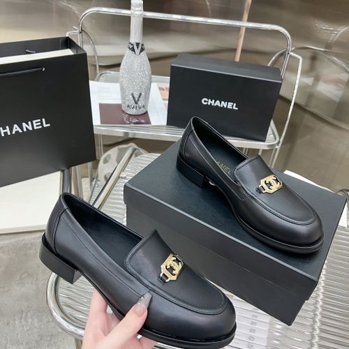 Cheap Chanel Leather Shoes For Women #1245847 Replica Wholesale [$115.00 USD] [ITEM#1245847] on Replica Chanel Leather Shoes