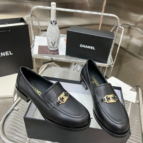 Cheap Chanel Leather Shoes For Women #1245847 Replica Wholesale [$115.00 USD] [ITEM#1245847] on Replica Chanel Leather Shoes