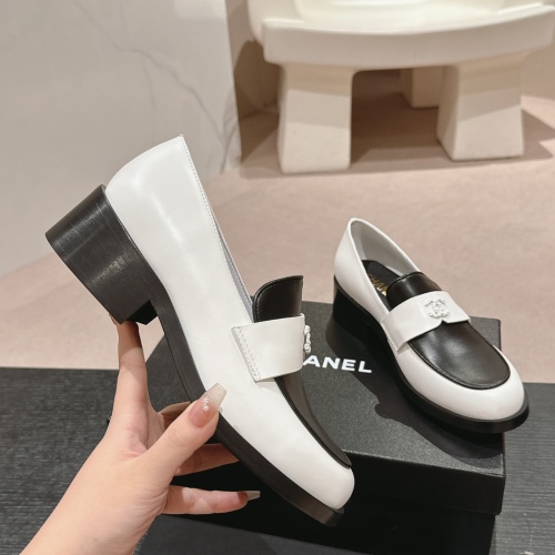 Cheap Chanel Leather Shoes For Women #1245855 Replica Wholesale [$118.00 USD] [ITEM#1245855] on Replica Chanel Leather Shoes