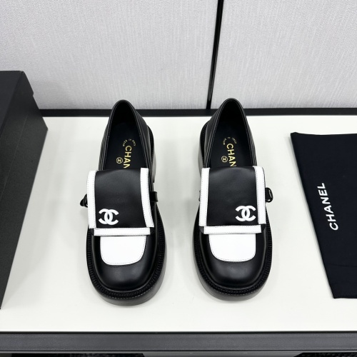 Cheap Chanel Leather Shoes For Women #1245864 Replica Wholesale [$118.00 USD] [ITEM#1245864] on Replica Chanel Leather Shoes