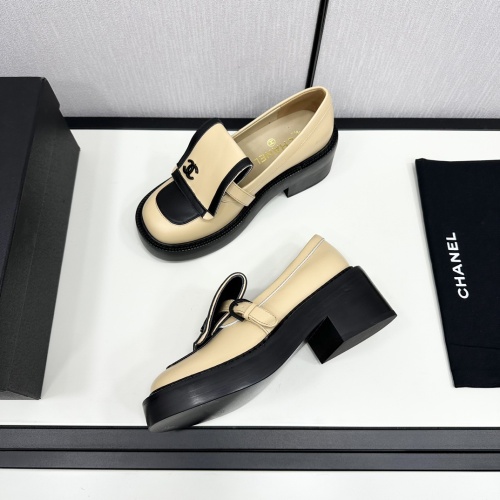 Cheap Chanel Leather Shoes For Women #1245865 Replica Wholesale [$118.00 USD] [ITEM#1245865] on Replica Chanel Leather Shoes