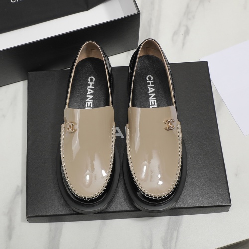 Cheap Chanel Leather Shoes For Women #1245866 Replica Wholesale [$100.00 USD] [ITEM#1245866] on Replica Chanel Leather Shoes